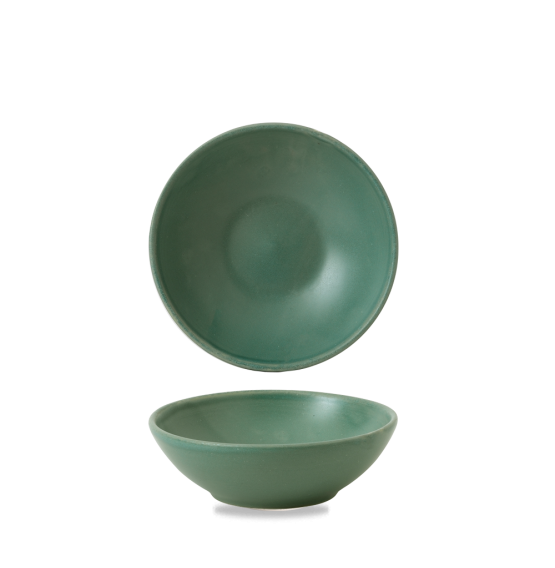 Nourish Andorra Green Shallow Bowl